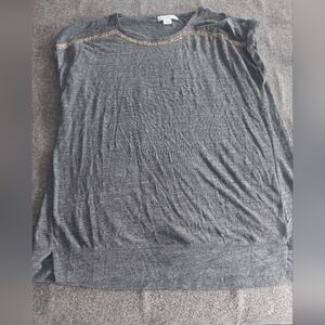 EUC Liz Claiborne gray sleeveless tee XLT